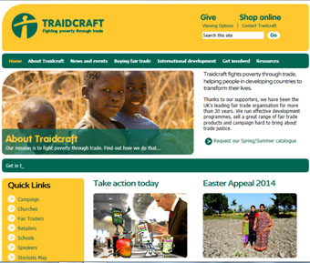 External link to the Traidcraft website.